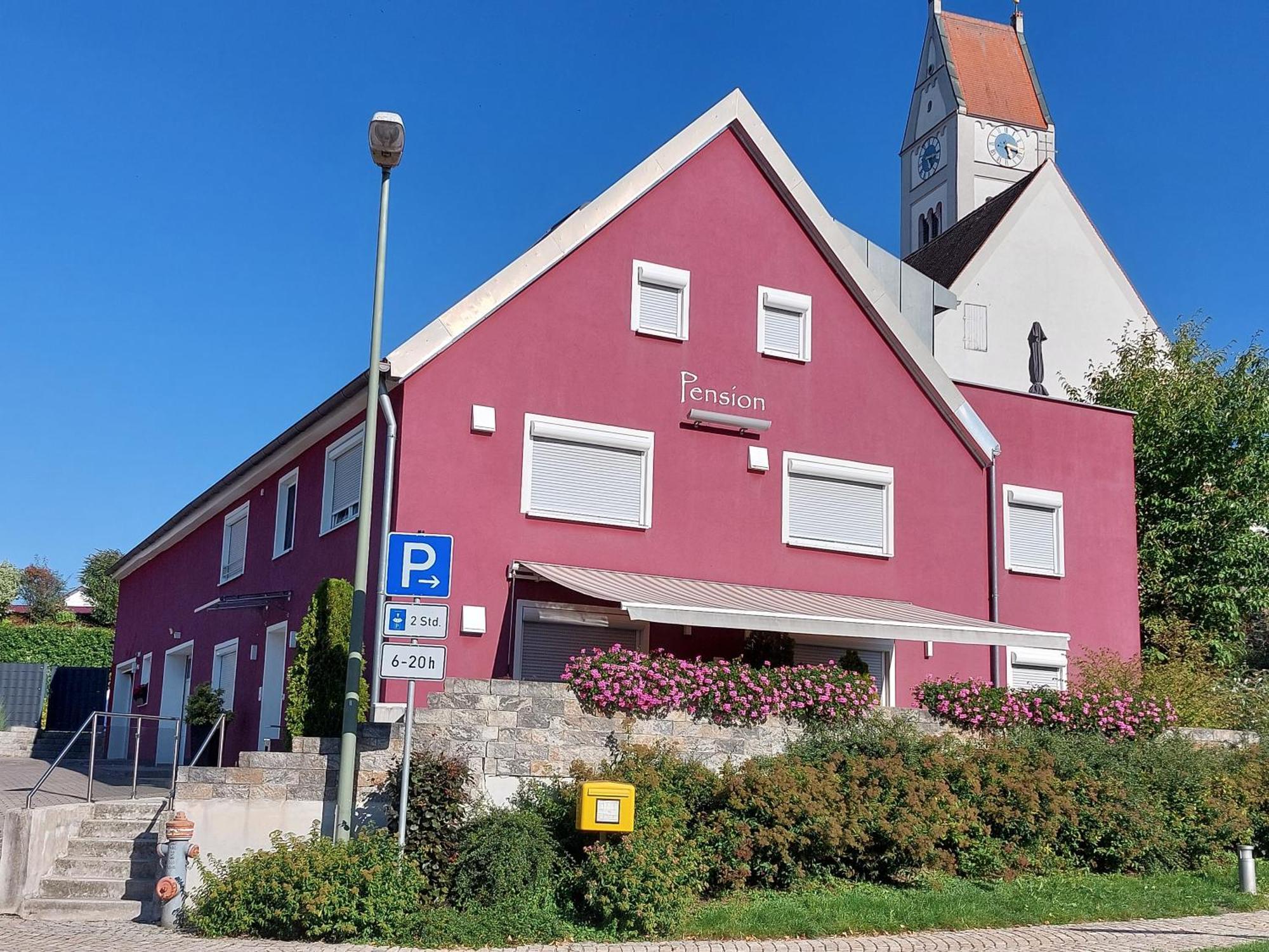 Pension Am Kirchberg Wehringen Esterno foto